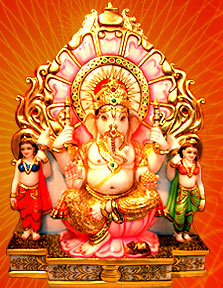 Ganeshji with Riddhi Siddhi